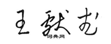 駱恆光王獻武草書個性簽名怎么寫