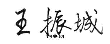 駱恆光王振城行書個性簽名怎么寫