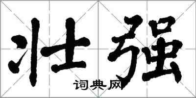 翁闓運壯強楷書怎么寫