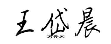 王正良王岱晨行書個性簽名怎么寫