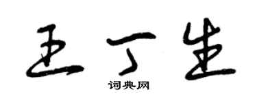 曾慶福王丁生草書個性簽名怎么寫