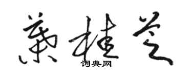 駱恆光葉桂芝草書個性簽名怎么寫