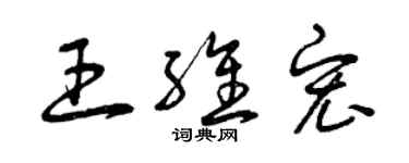 曾慶福王維宏草書個性簽名怎么寫