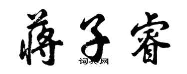 胡問遂蔣子睿行書個性簽名怎么寫