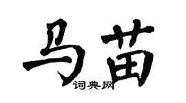 翁闓運馬苗楷書個性簽名怎么寫