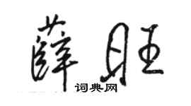 駱恆光薛旺行書個性簽名怎么寫