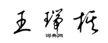 梁錦英王瑞棋草書個性簽名怎么寫