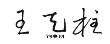 駱恆光王天柱草書個性簽名怎么寫