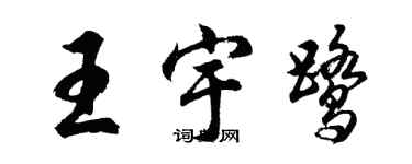胡問遂王宇鷺行書個性簽名怎么寫