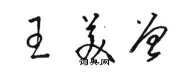 駱恆光王美曾草書個性簽名怎么寫