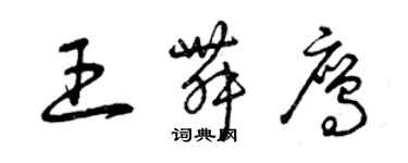 曾慶福王舞鷹草書個性簽名怎么寫