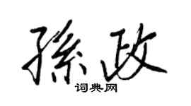 王正良孫政行書個性簽名怎么寫