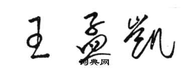 駱恆光王孟凱草書個性簽名怎么寫