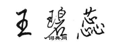 駱恆光王碧蕊行書個性簽名怎么寫