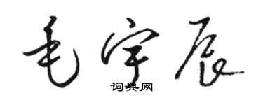 駱恆光毛宇辰草書個性簽名怎么寫