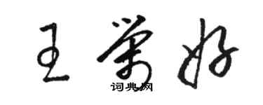 駱恆光王榮好草書個性簽名怎么寫