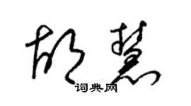 梁錦英胡慧草書個性簽名怎么寫