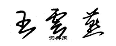 朱錫榮王雲燕草書個性簽名怎么寫