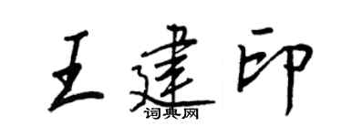王正良王建印行書個性簽名怎么寫