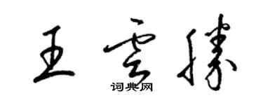 梁錦英王雲勝草書個性簽名怎么寫