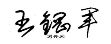 朱錫榮王鋼軍草書個性簽名怎么寫