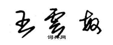 朱錫榮王雲敏草書個性簽名怎么寫