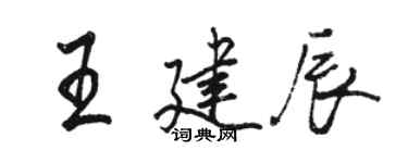 駱恆光王建辰行書個性簽名怎么寫