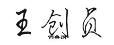 駱恆光王創貞行書個性簽名怎么寫