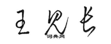 駱恆光王見長草書個性簽名怎么寫