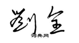 曾慶福劉全草書個性簽名怎么寫