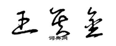 曾慶福王其金草書個性簽名怎么寫