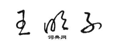 駱恆光王明子草書個性簽名怎么寫