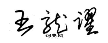 朱錫榮王龍躍草書個性簽名怎么寫