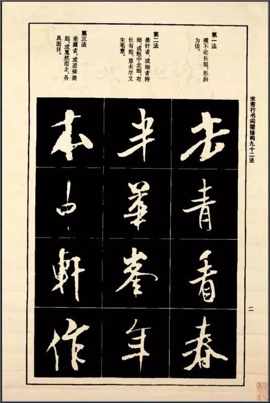 米芾《行書間架結構92法》