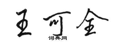 駱恆光王可全行書個性簽名怎么寫