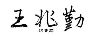 曾慶福王兆勤行書個性簽名怎么寫