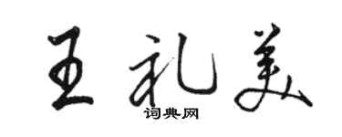 駱恆光王禮美行書個性簽名怎么寫