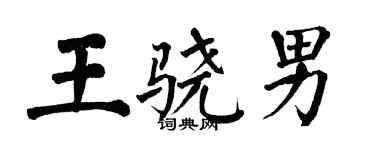 翁闓運王驍男楷書個性簽名怎么寫