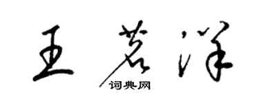 梁錦英王茗洋草書個性簽名怎么寫