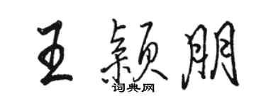 駱恆光王穎朋行書個性簽名怎么寫