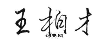 駱恆光王柏才行書個性簽名怎么寫