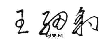 駱恆光王細豹草書個性簽名怎么寫