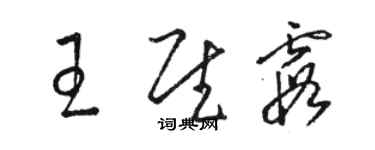 駱恆光王慰霞草書個性簽名怎么寫