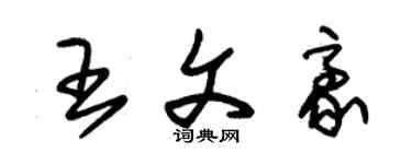 朱錫榮王文豪草書個性簽名怎么寫