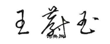 駱恆光王蔚玉草書個性簽名怎么寫