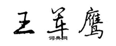 曾慶福王軍鷹行書個性簽名怎么寫