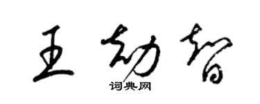 梁錦英王劫智草書個性簽名怎么寫