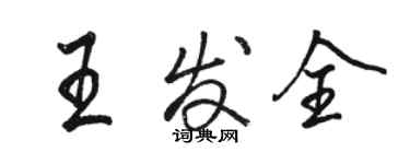 駱恆光王發全行書個性簽名怎么寫