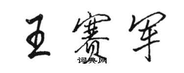 駱恆光王賽軍行書個性簽名怎么寫