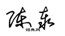 朱錫榮陳泰草書個性簽名怎么寫